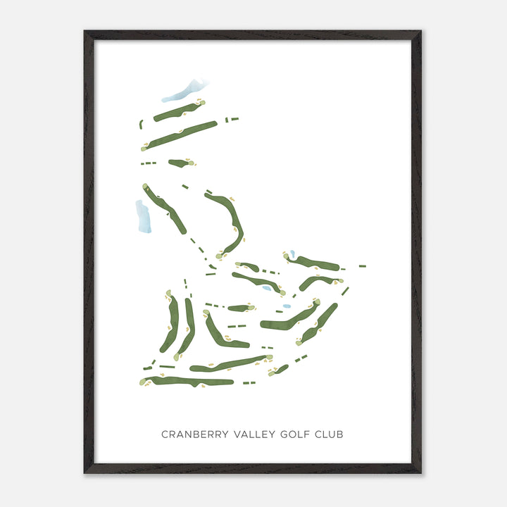 Print of Cranberry Valley Golf Club Modern Map