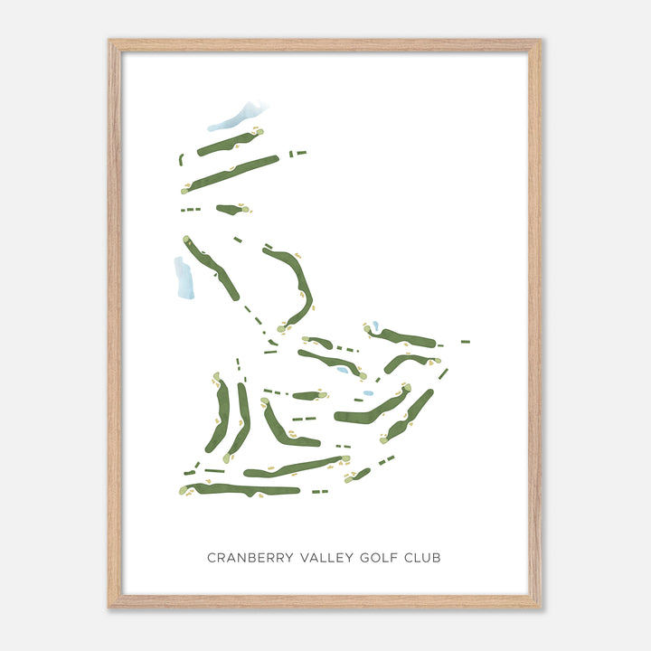 Print of Cranberry Valley Golf Club Modern Map