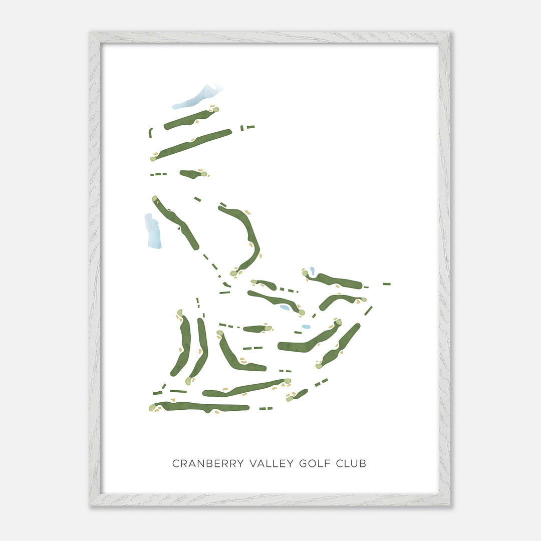 Print of Cranberry Valley Golf Club Modern Map
