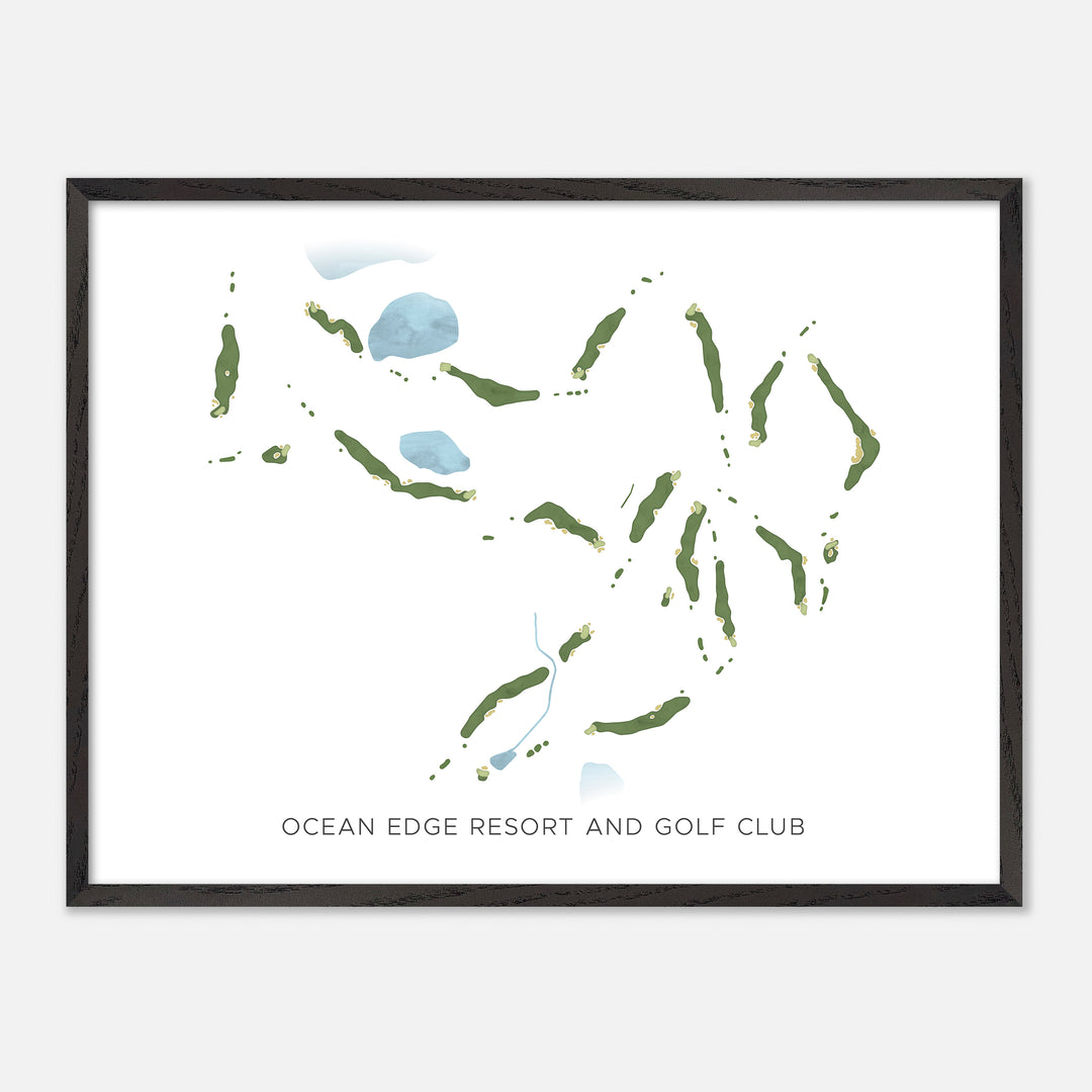 Print of Ocean Edge Resort And Golf Club Modern Map