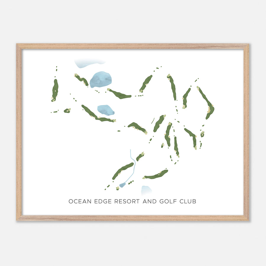 Print of Ocean Edge Resort And Golf Club Modern Map