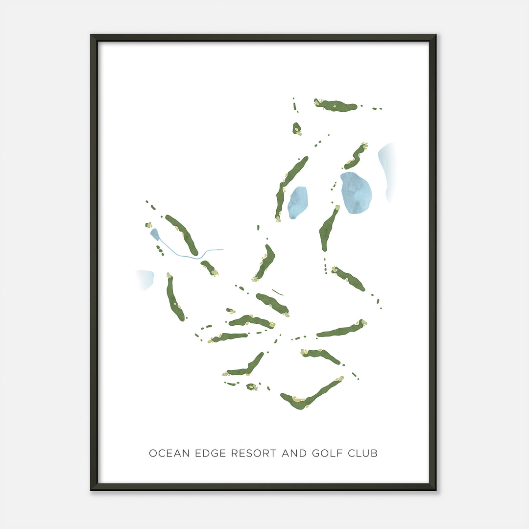 Print of Ocean Edge Resort And Golf Club Modern Map
