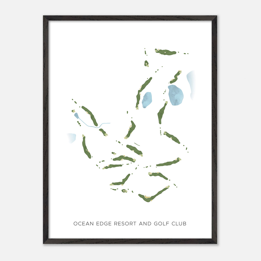 Print of Ocean Edge Resort And Golf Club Modern Map