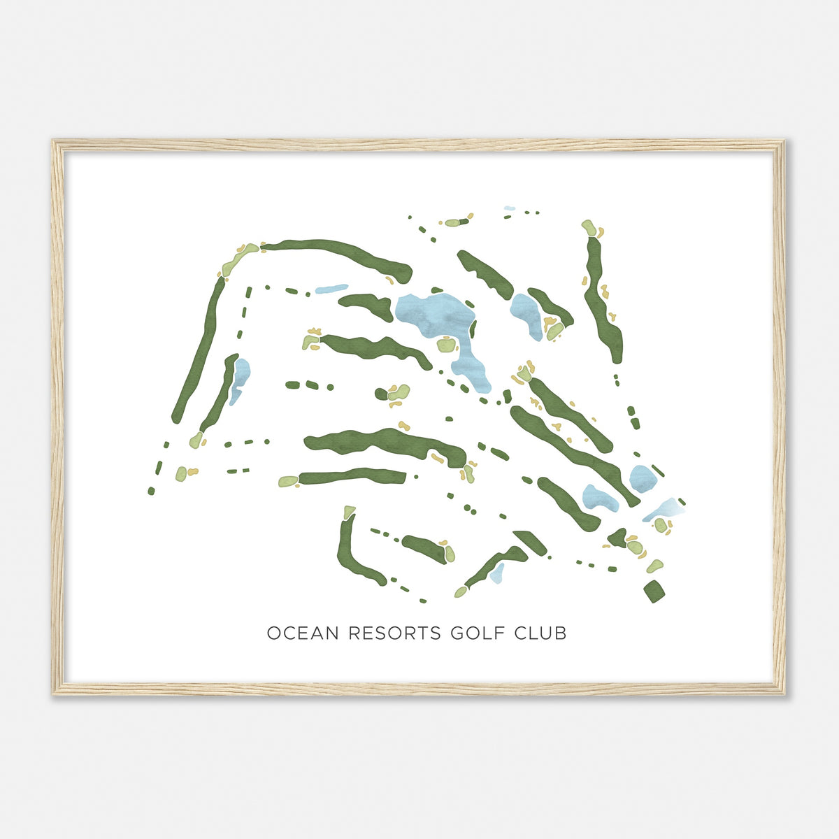 Print of Ocean Resorts Golf Club Modern Map