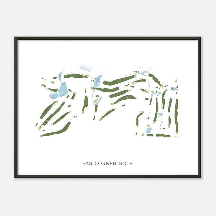 Print of Far Corner Golf Modern Map
