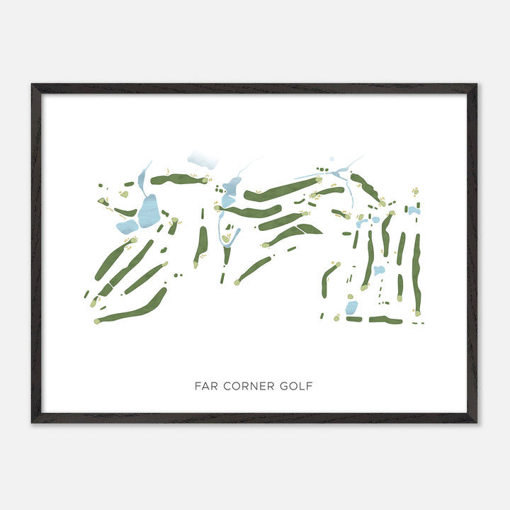 Print of Far Corner Golf Modern Map