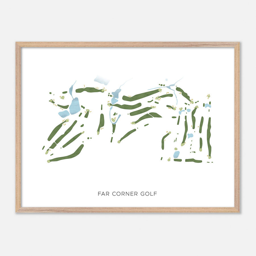 Print of Far Corner Golf Modern Map