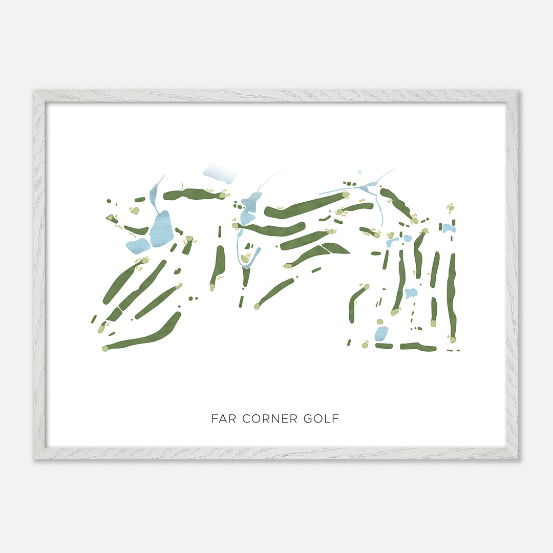 Print of Far Corner Golf Modern Map