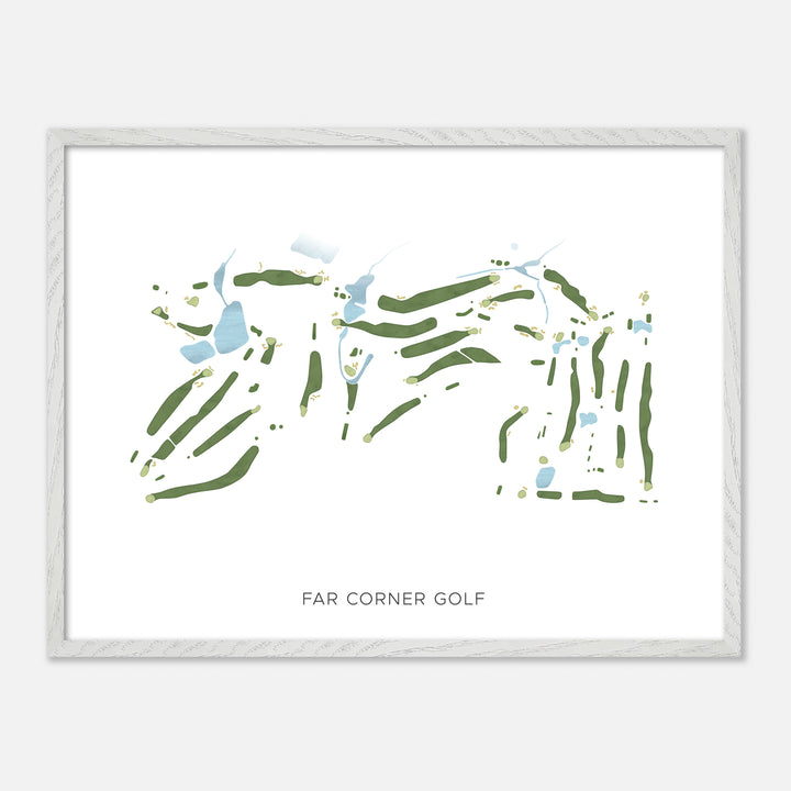 Print of Far Corner Golf Modern Map