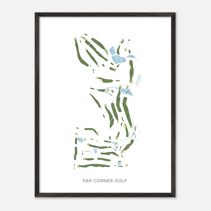 Print of Far Corner Golf Modern Map