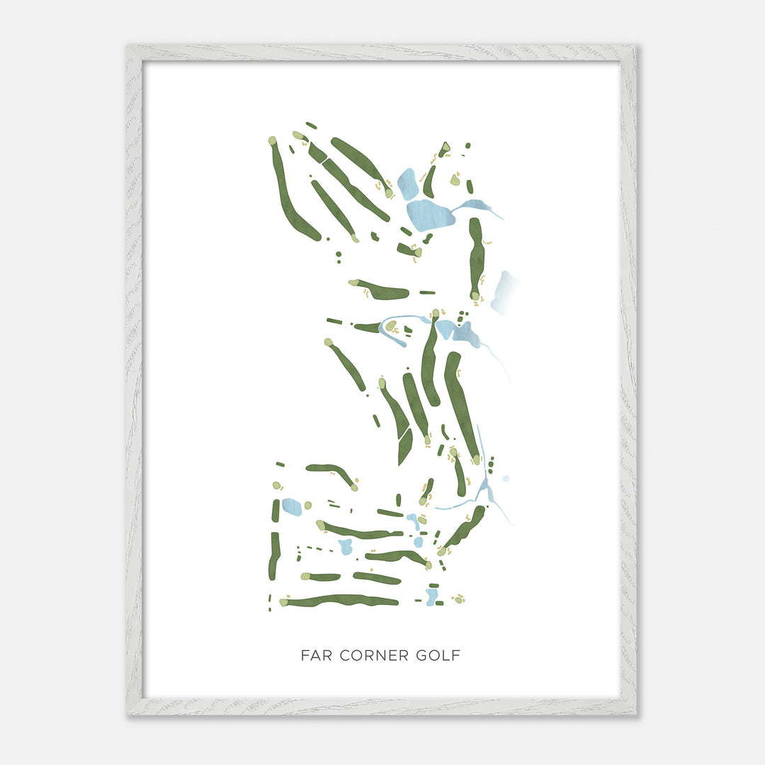 Print of Far Corner Golf Modern Map