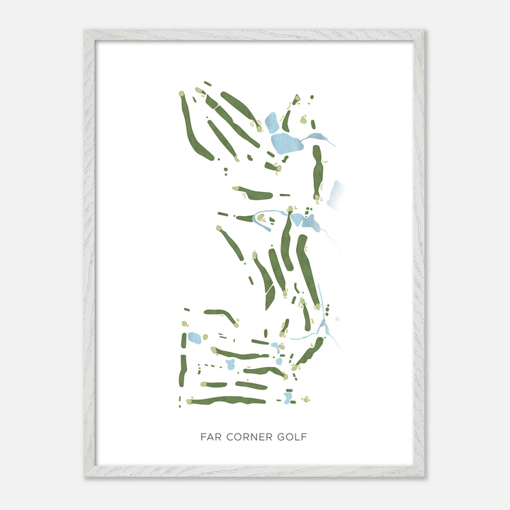 Print of Far Corner Golf Modern Map