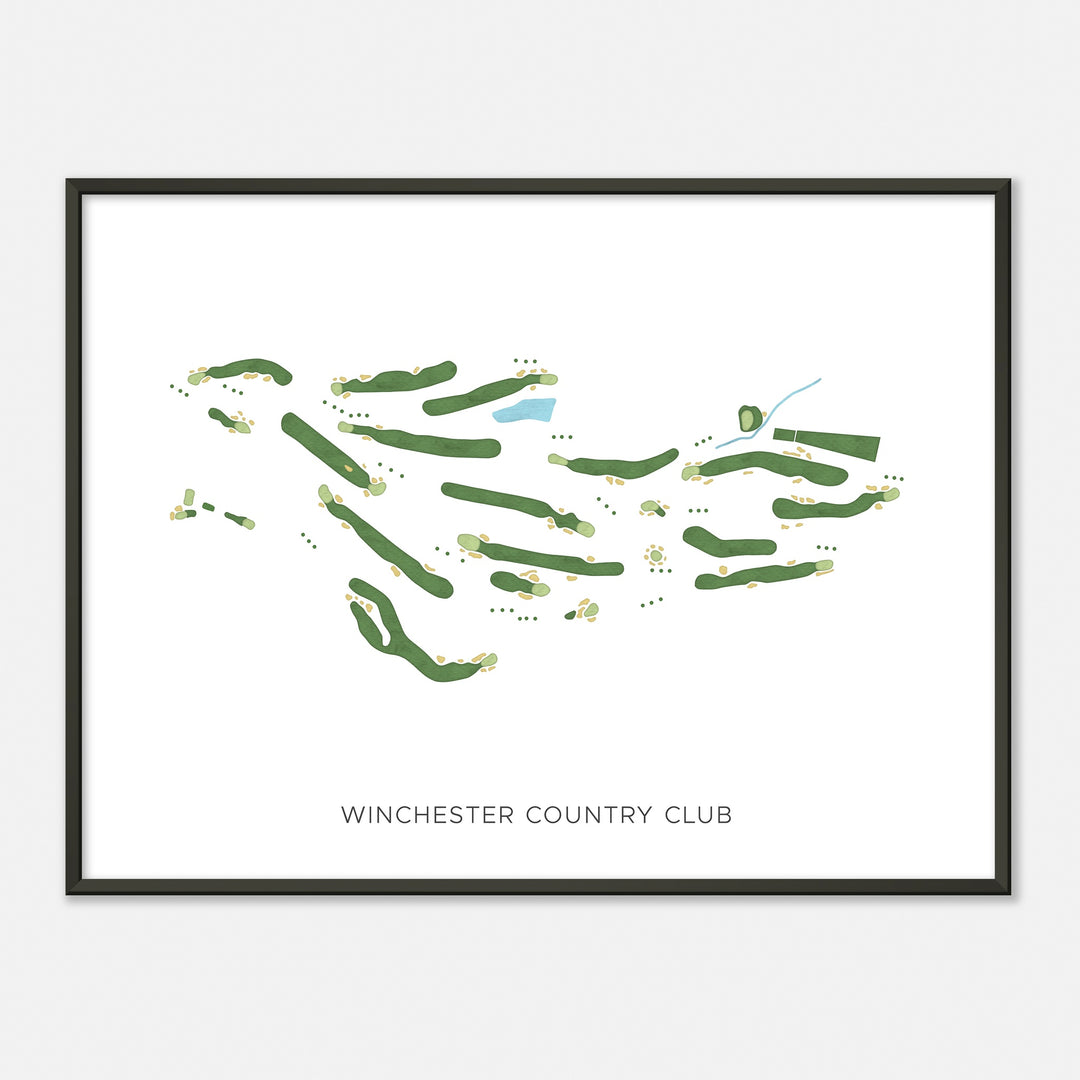 Print of Winchester Country Club Modern Map