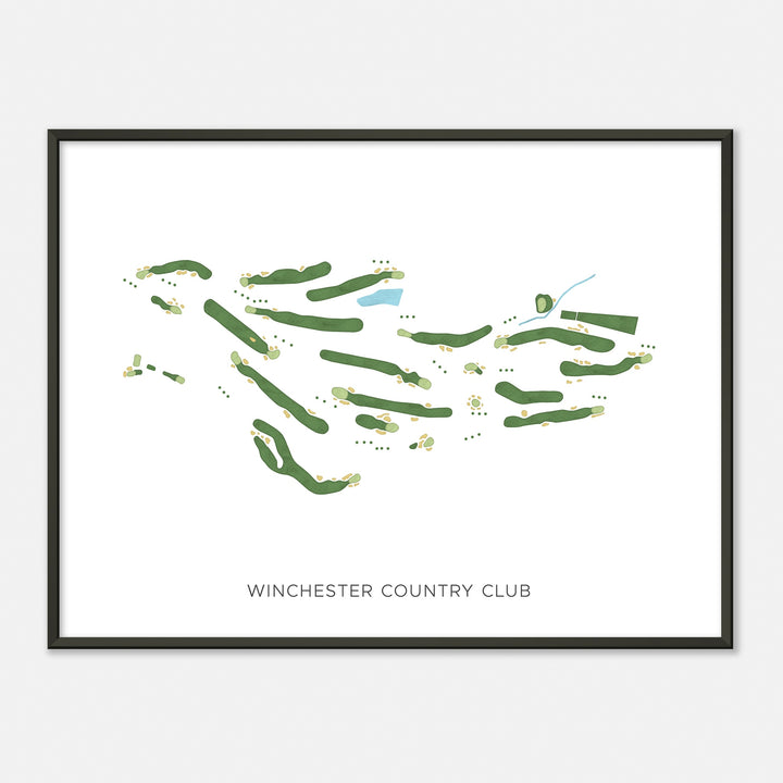 Print of Winchester Country Club Modern Map