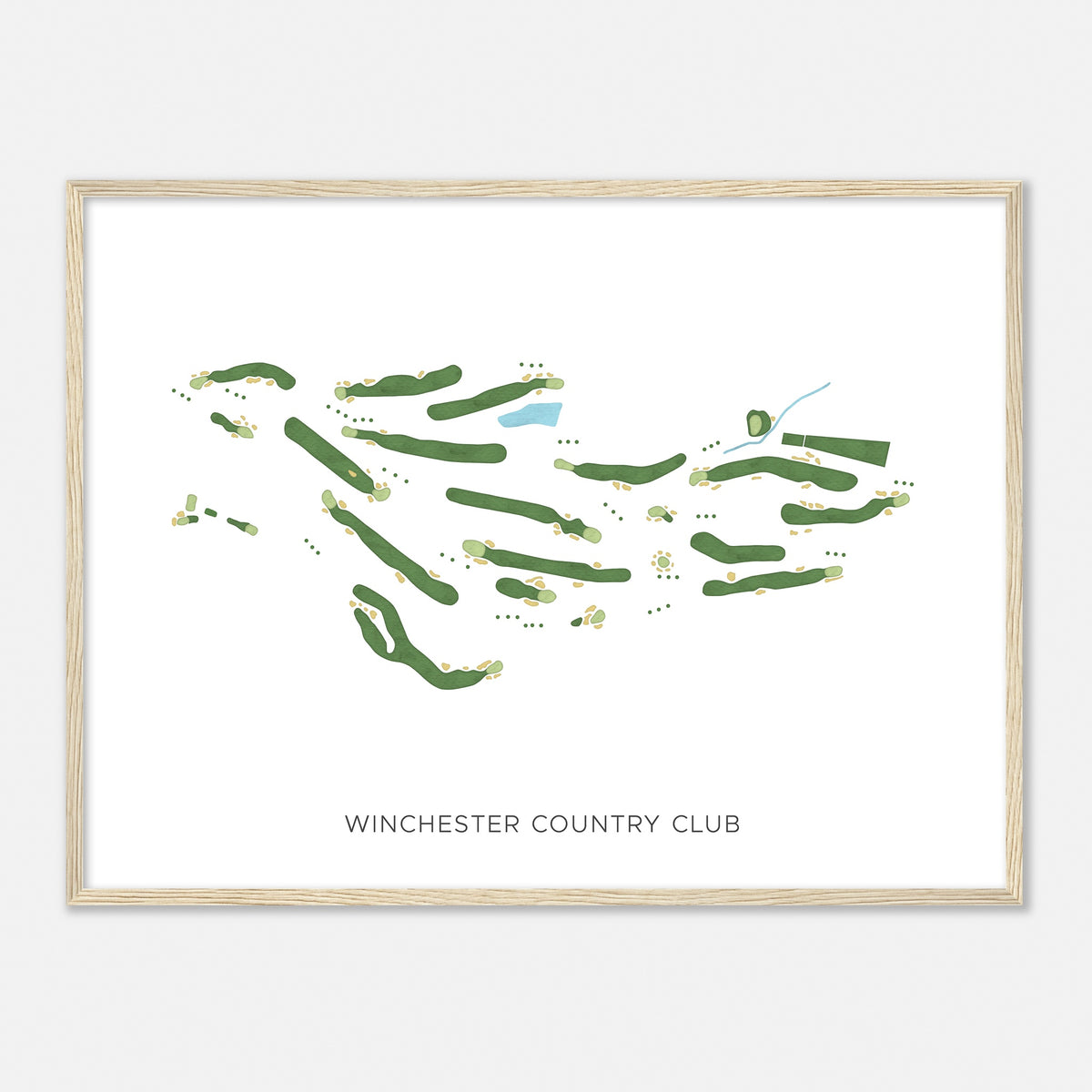 Print of Winchester Country Club Modern Map