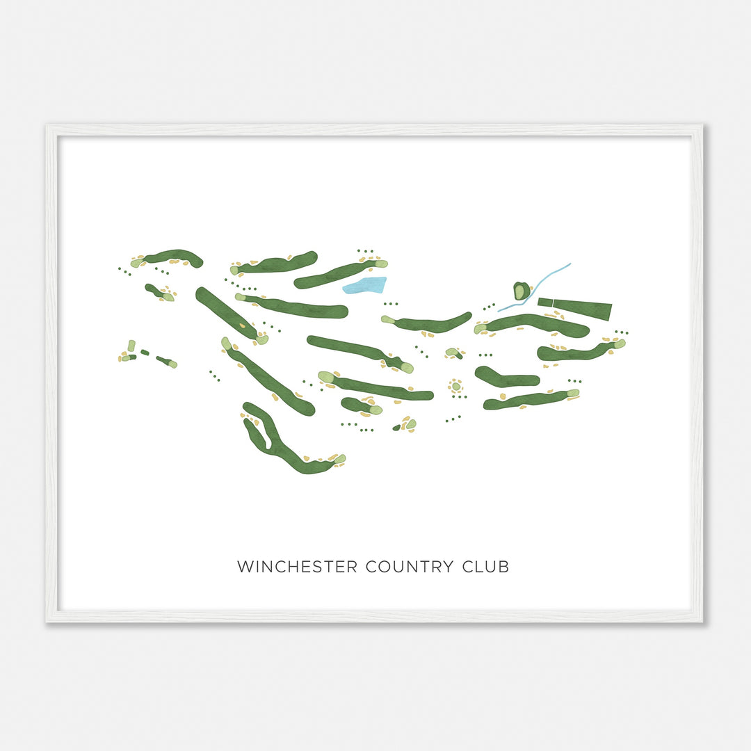 Print of Winchester Country Club Modern Map