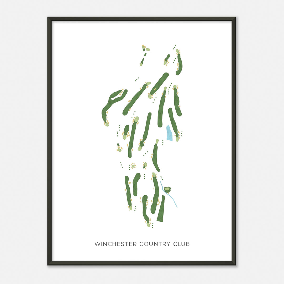 Print of Winchester Country Club Modern Map
