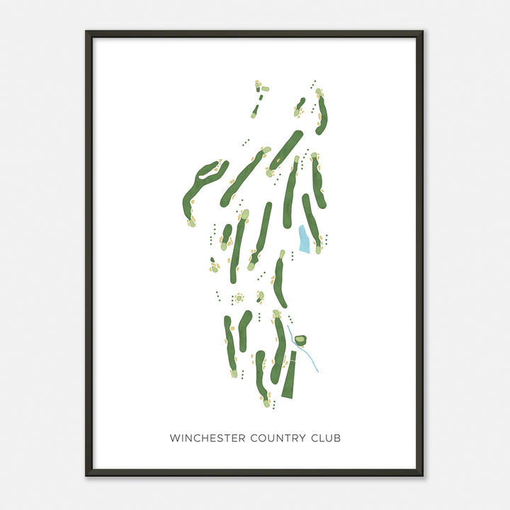 Print of Winchester Country Club Modern Map