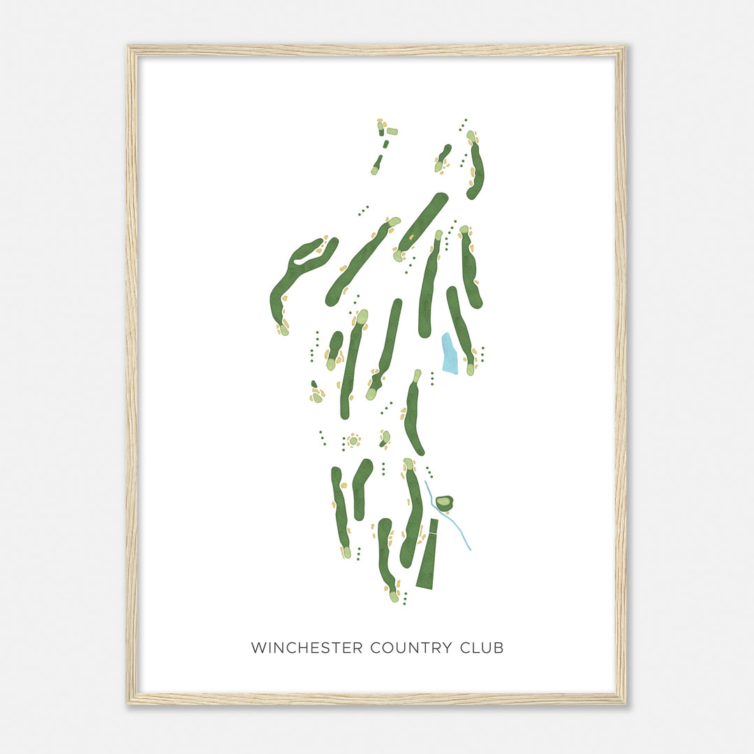 Print of Winchester Country Club Modern Map