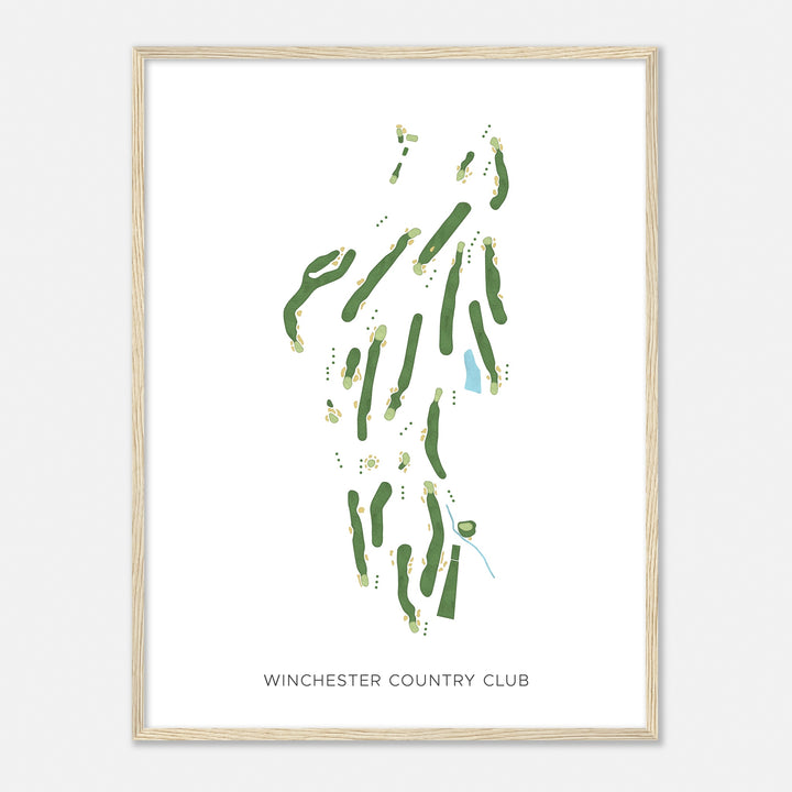 Print of Winchester Country Club Modern Map