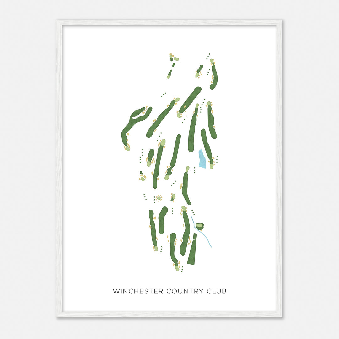 Print of Winchester Country Club Modern Map