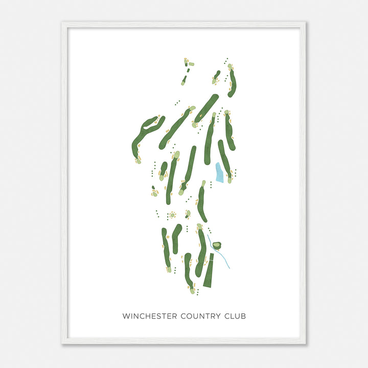 Print of Winchester Country Club Modern Map