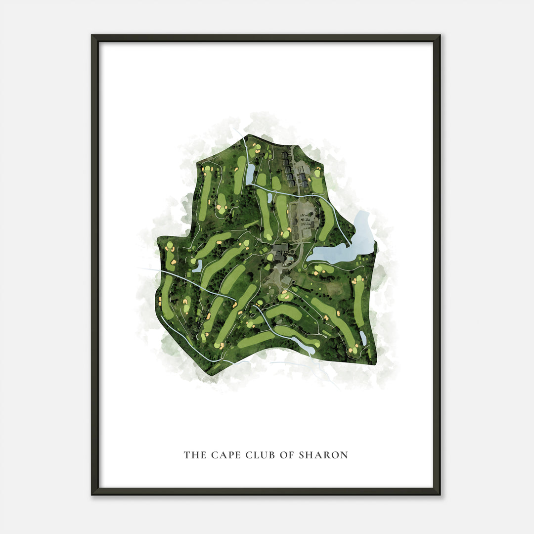 Print of The Cape Club Of Sharon Classic Map