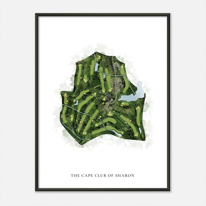 Print of The Cape Club Of Sharon Classic Map