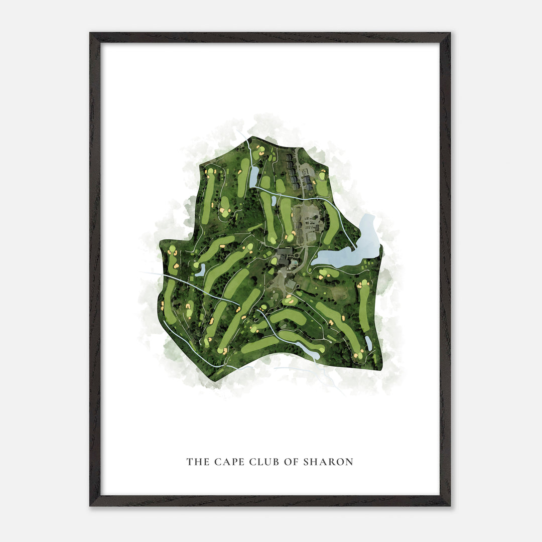 Print of The Cape Club Of Sharon Classic Map