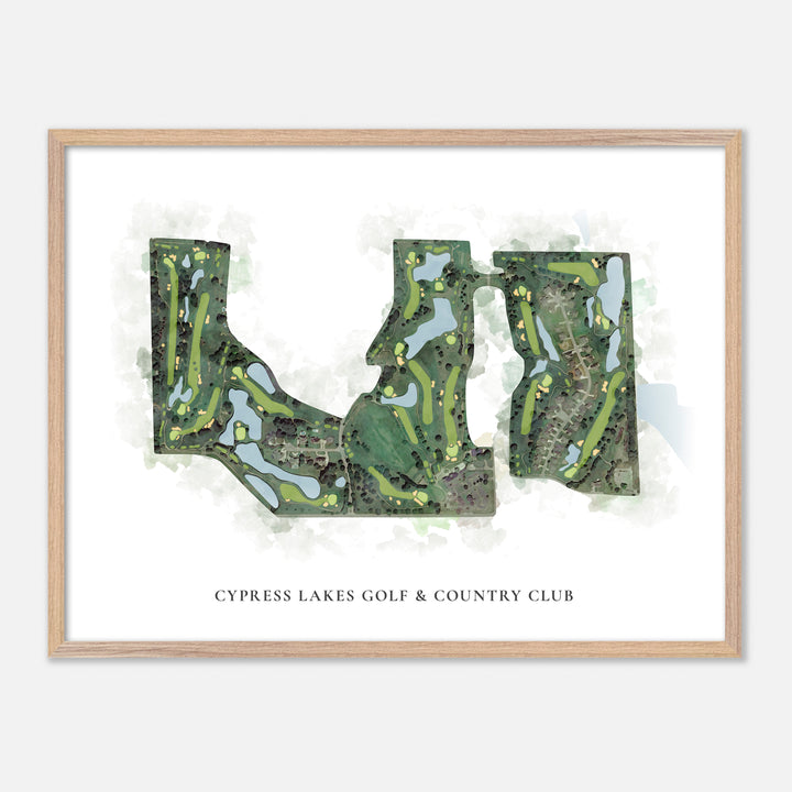 Print of Cypress Lakes Golf &amp; Country Club Classic Map