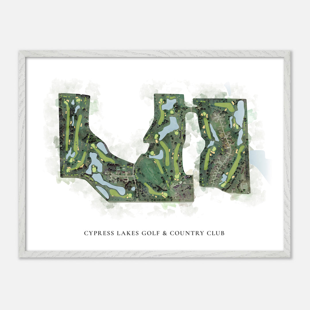 Print of Cypress Lakes Golf &amp; Country Club Classic Map