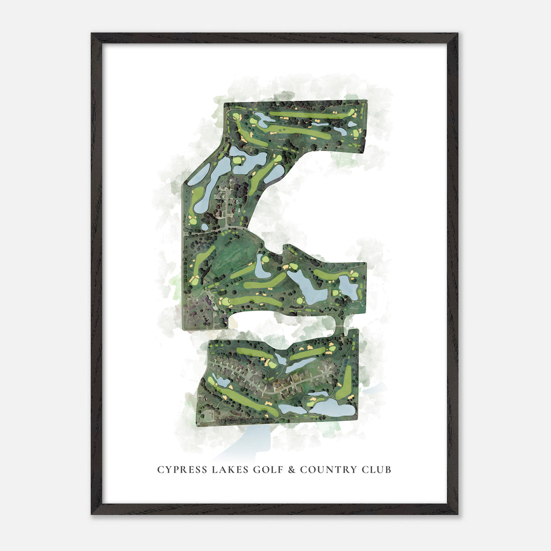 Print of Cypress Lakes Golf &amp; Country Club Classic Map