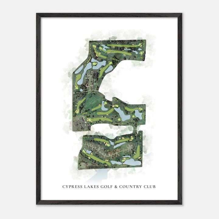 Print of Cypress Lakes Golf &amp; Country Club Classic Map