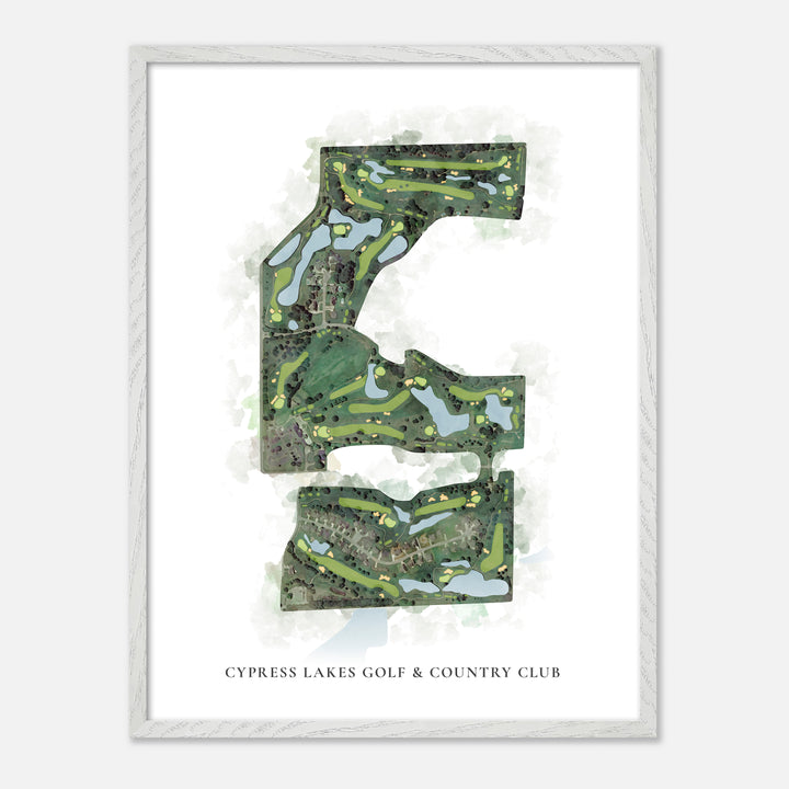 Print of Cypress Lakes Golf &amp; Country Club Classic Map