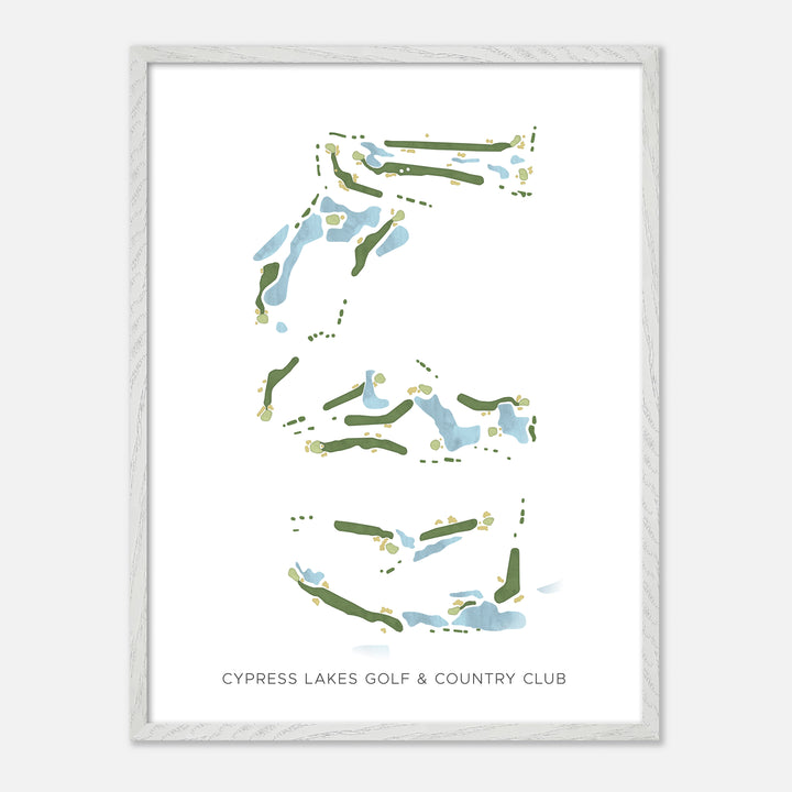 Print of Cypress Lakes Golf &amp; Country Club Modern Map