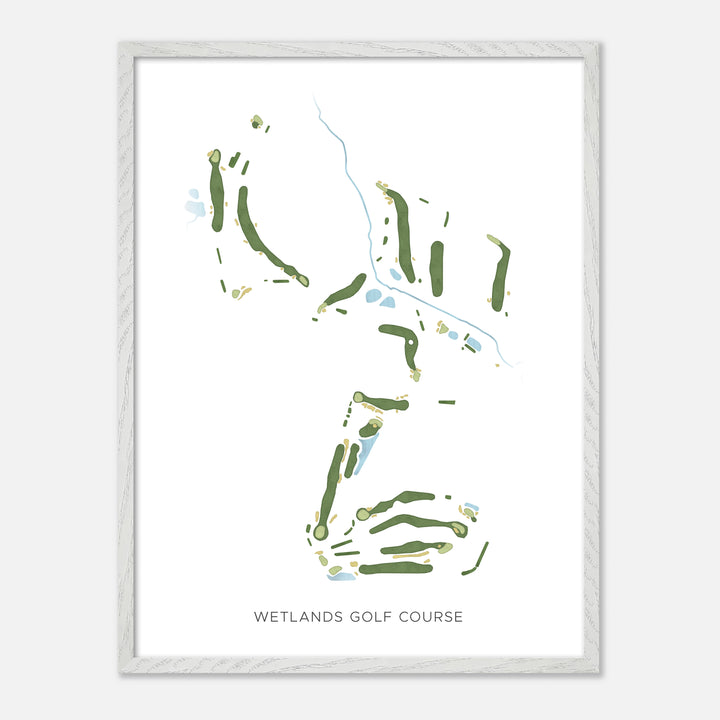 Print of Wetlands Golf Course Modern Map