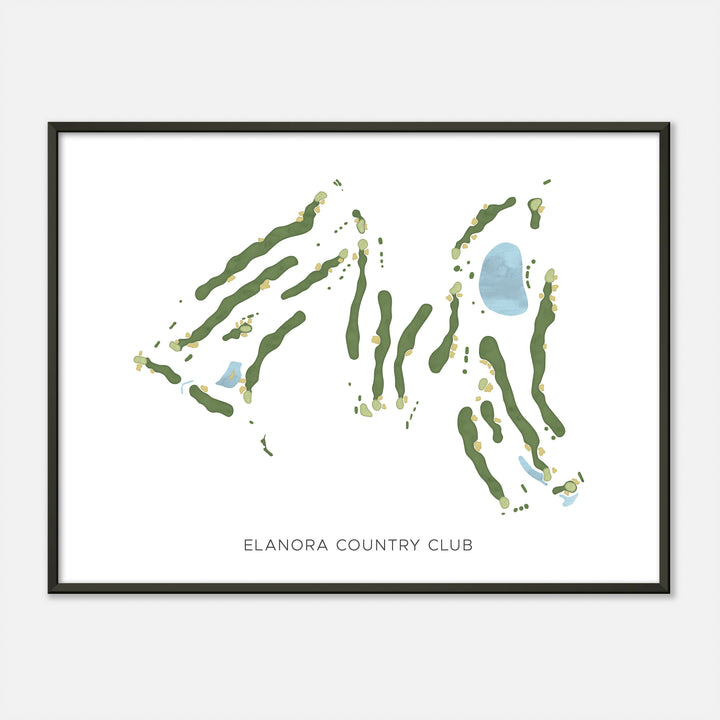 Print of Elanora Country Club Modern Map