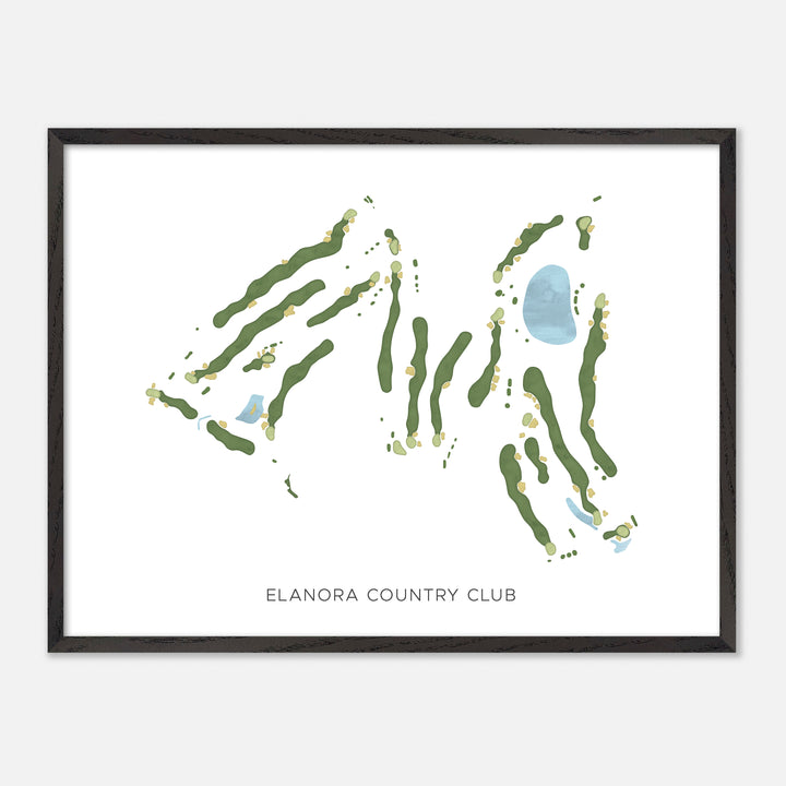 Print of Elanora Country Club Modern Map