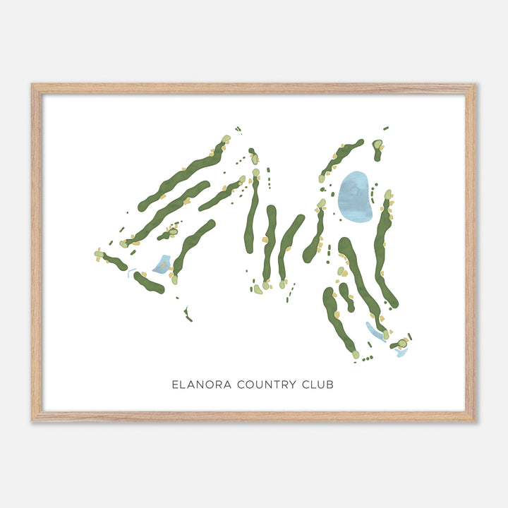 Print of Elanora Country Club Modern Map