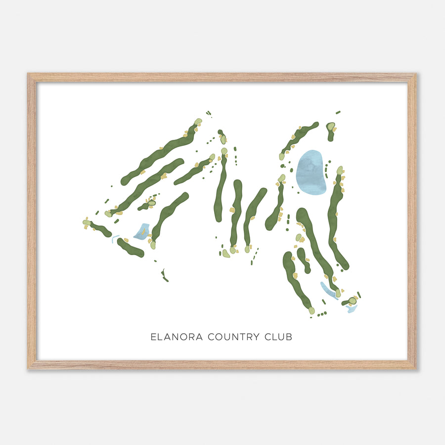 Print of Elanora Country Club Modern Map