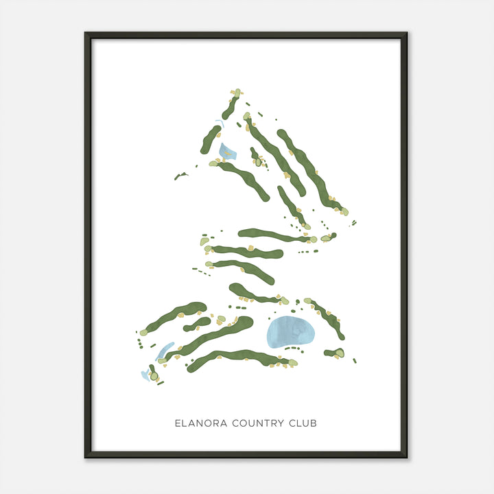 Print of Elanora Country Club Modern Map