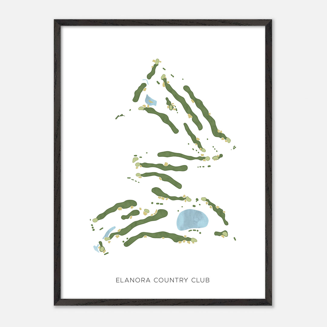 Print of Elanora Country Club Modern Map
