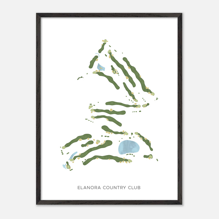 Print of Elanora Country Club Modern Map