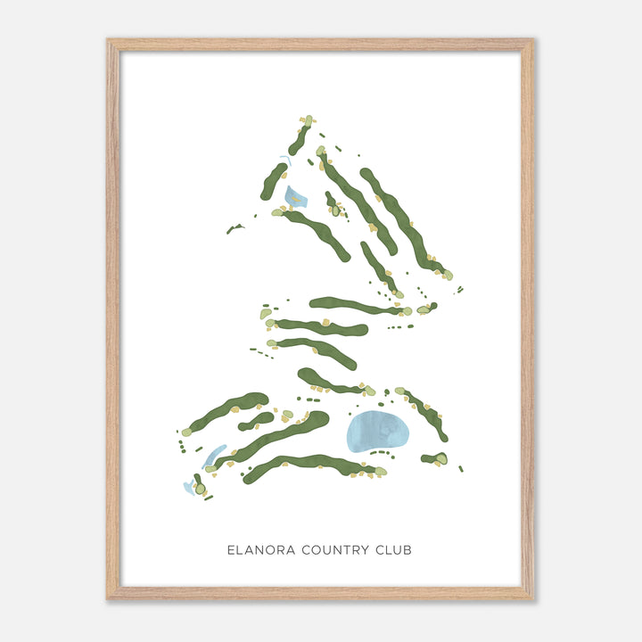 Print of Elanora Country Club Modern Map