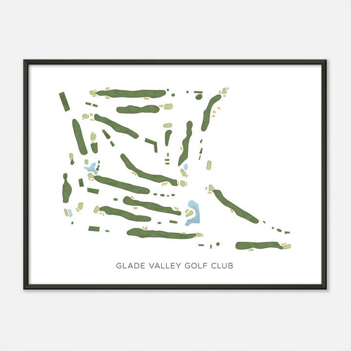 Print of Glade Valley Golf Club Modern Map