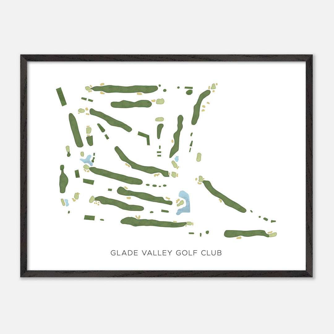 Print of Glade Valley Golf Club Modern Map