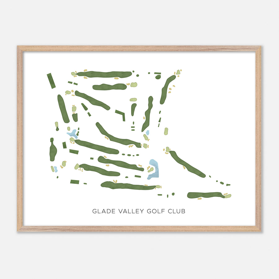 Print of Glade Valley Golf Club Modern Map