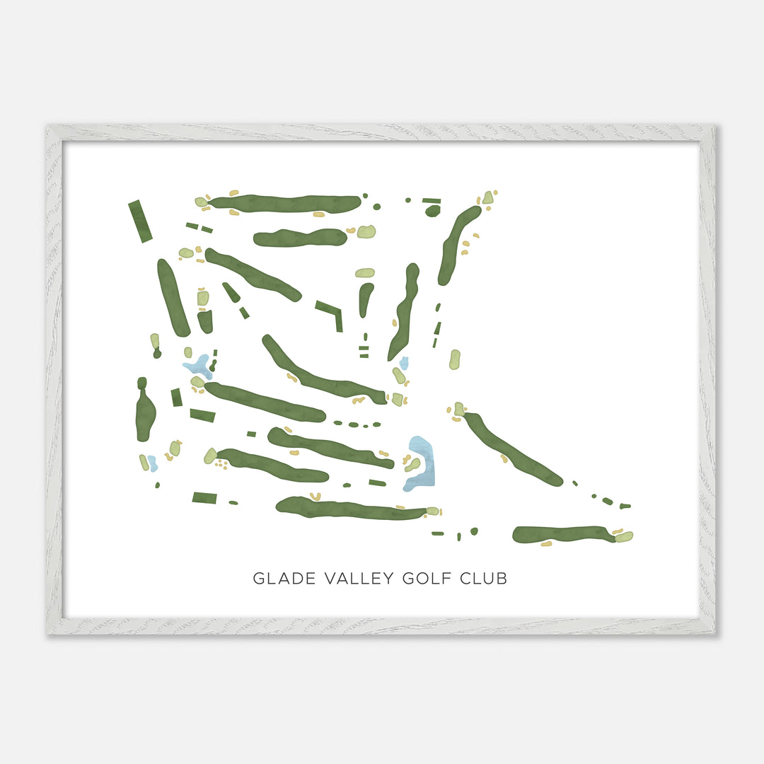 Print of Glade Valley Golf Club Modern Map