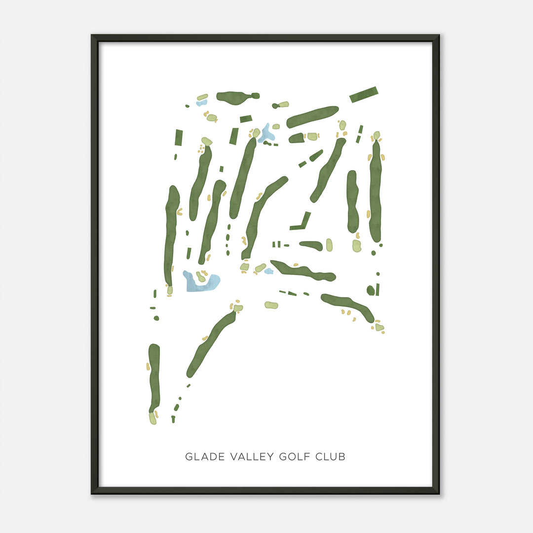 Print of Glade Valley Golf Club Modern Map