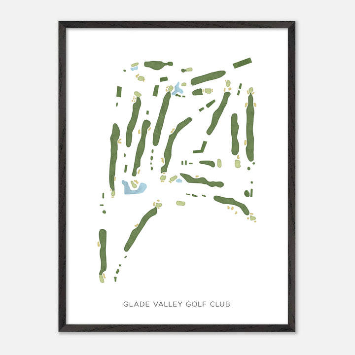 Print of Glade Valley Golf Club Modern Map